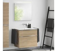 Duravit ME by Starck lavabo, evineo ineo4 mobile per lavabo, La: 83 cm, con maniglia, con specchio,, 233683AA60+BE0266O BEA010MI, ME by Starck [Mobili da Bagno > Set Mobili da Bagno]