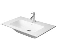 Duravit ME by Starck lavabo pour meuble, avec trop-plein, 1 trou pour robinetterie, avec plage de robinetterie, 830mm, 23368332001, 23368332001, Colorazione: Seta bianca opaca con Wondergliss