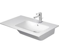 Duravit ME by Starck lavabo pour meuble, avec trop-plein, sans percement pour la robinetterie, avec plage de robinetterie, asymétrique, vasque à droite, 830mm, 2346830060, 2346830060, Colorazione: Bia