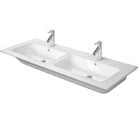 Duravit ME by Starck lavabos doubles pour meubles, 2 trous de robinetterie, 2 vasques, avec trop-plein, 1300mm, 2336130000, 2336130000, Colorazione: Bianco