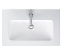 Duravit ME by Starck Meuble vasque Compact 63x40cm, 1 trou pour robinet, avec trop-plein, avec trou pour robinet banquette, 23426332001, 23426332001, Colorazione: Seta bianca opaca con Wondergliss