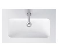 Duravit ME by Starck Meuble vasque Compact 63x40cm, 1 trou pour robinet, avec trop-plein, avec trou pour robinet banquette, 2342633200, 2342633200, Colorazione: Bianco seta opaco