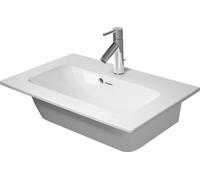 Duravit ME by Starck Meuble vasque Compact 63x40cm, sans trou de robinet, avec trop-plein, avec trou de robinet établi, 23426332601, 23426332601, Colorazione: Seta bianca opaca con Wondergliss