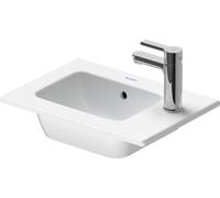Duravit ME by Starck Meubles lave-mains, 1 trou de coulée, avec trop-plein, avec table à trous, 430 mm, 07234332001, 07234332001, Colorazione: Seta bianca opaca con Wondergliss