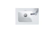 Duravit ME by Starck Meubles lave-mains, 1 trou de coulée, sans trop-plein, avec table à trous, 430 mm, 07234332411, 07234332411, Colorazione: Seta bianca opaca con Wondergliss