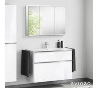 Duravit ME by Starck mobile con lavabo, con armadietto a specchio, 23361032001+BE0267WH+BEA003MI, ME by Starck [Mobili da Bagno > Set Mobili da Bagno]