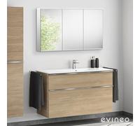 Duravit ME by Starck mobile con lavabo, con armadietto a specchio, 23361200001+BE0268OA+BEA004MI, ME by Starck [Mobili da Bagno > Set Mobili da Bagno]