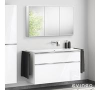 Duravit ME by Starck mobile con lavabo, con armadietto a specchio, 23361200601+BE0268WH+BEA043MI, ME by Starck [Mobili da Bagno > Set Mobili da Bagno]