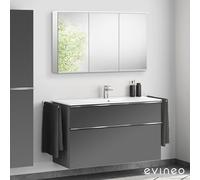 Duravit ME by Starck mobile con lavabo, con armadietto a specchio, 23361232001+BE0268AN+BEA004MI, ME by Starck [Mobili da Bagno > Set Mobili da Bagno]