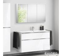 Duravit ME by Starck mobile con lavabo, con armadietto a specchio, 23361232001+BE0268WH+BEA004MI, ME by Starck [Mobili da Bagno > Set Mobili da Bagno]