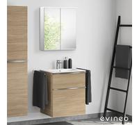 Duravit ME by Starck mobile con lavabo, con armadietto a specchio, 23366300001+BE0265OA+BEA001MI, ME by Starck [Mobili da Bagno > Set Mobili da Bagno]