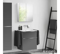 Duravit ME by Starck mobile con lavabo, con armadietto a specchio, 23366300601+BE0265AN+BEA001MI, ME by Starck [Mobili da Bagno > Set Mobili da Bagno]