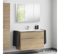 Duravit ME by Starck mobile con lavabo, con armadietto a specchio La: 103 cm, 2336100000+BE0267OA+BEA042MI, ME by Starck [Mobili da Bagno > Set Mobili da Bagno]