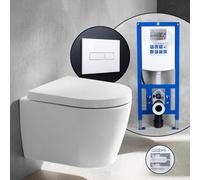 Duravit ME by Starck set completo WC sospeso con elemento incasso neeos,, 45300900A1+16601WH#SET, ME by Starck bianco [WC > WC con Elementi Incasso]