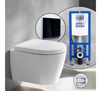 Duravit ME by Starck set completo WC sospeso con elemento incasso neeos,, 45300900A1+16746BM#SET, ME by Starck bianco [WC > WC con Elementi Incasso]