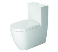 Duravit ME by Starck WC sur pied combiné, chasse d'eau basse profondeur, pour réservoir de chasse adossé, 370x650mm, 21700900001, 21700900001, Colorazione: Bianco con Wondergliss
