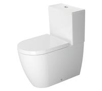 Duravit ME by Starck WC sur pied combiné, chasse d'eau basse profondeur, pour réservoir de chasse adossé, 370x650mm, 2170090000, 2170090000, Colorazione: Bianco