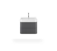 Duravit Meuble lavabo Happy D.2 60cm avec trop-plein, avec table de robinetterie, 1 trou de robinet, 23186000001, 23186000001, Colorazione: Bianco con Wondergliss