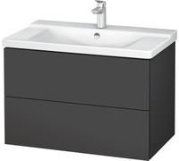 Duravit Meuble sous-lavabo L-Cube monté au mur, largeur 820mm, profondeur 481, 2 tiroirs, pour "P3 Comfort" Article 233285, LC624704949, LC624704949, Colorazione: Grafite opaco Decor
