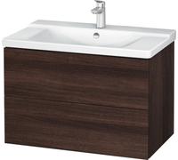 Duravit Meuble sous-lavabo L-Cube monté au mur, largeur 820mm, profondeur 481, 2 tiroirs, pour "P3 Comfort" Article 233285, LC624705353, LC624705353, Colorazione: Castagno scuro arredamento scuro