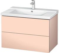 Duravit Meuble sous-lavabo L-Cube monté au mur, largeur 820mm, profondeur 481, 2 tiroirs, pour "P3 Comfort" Article 233285, LC624702020, LC624702020, Colorazione: Albicocca Perla di seta opaco laccato