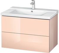 Duravit Meuble sous-lavabo L-Cube monté au mur, largeur 820mm, profondeur 481, 2 tiroirs, pour "P3 Comfort" Article 233285, LC624701010, LC624701010, Colorazione: Albicocca Perla lacca lucida all'albi