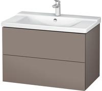 Duravit Meuble sous-lavabo L-Cube monté au mur, largeur 820mm, profondeur 481, 2 tiroirs, pour "P3 Comfort" Article 233285, LC624704343, LC624704343, Colorazione: Basalto opaco decoro opaco