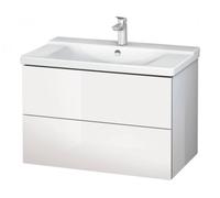 Duravit Meuble sous-lavabo L-Cube monté au mur, largeur 820mm, profondeur 481, 2 tiroirs, pour "P3 Comfort" Article 233285, LC624702222, LC624702222, Colorazione: Decoro bianco lucido