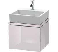 Duravit Meuble sous-lavabo L-Cube pour console, largeur 520mm, profondeur 477mm, 1 coulissant, LC580302727, LC580302727, Colorazione: Laccato lucido bianco lilla lucido