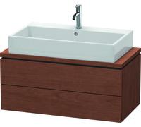 Duravit Meuble sous-lavabo L-Cube pour console, largeur 520mm, profondeur 477mm, 2 tiroirs, LC580801313, LC580801313, Colorazione: impiallacciatura in vero legno di noce americano