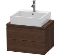 Duravit Meuble sous-lavabo L-Cube pour console Largeur 620mm, profondeur 477mm, 2 tiroirs, LC580506969, LC580506969, Colorazione: Noce spazzolato Impiallacciatura in vero legno