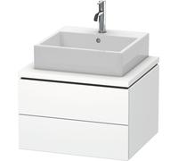 Duravit Meuble sous-lavabo L-Cube pour console, largeur 620mm, profondeur 547mm, 2 tiroirs, LC581501818, LC581501818, Colorazione: Bianco opaco Decor bianco opaco