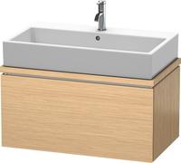 Duravit Meuble sous-lavabo L-Cube pour console, largeur 820mm, profondeur 477mm 1 élément coulissant, LC580201212, LC580201212, Colorazione: Rovere spazzolato Impiallacciatura in vero legno