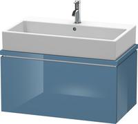 Duravit Meuble sous-lavabo L-Cube pour console, largeur 820mm, profondeur 477mm 1 élément coulissant, LC580204747, LC580204747, Colorazione: Laccato lucido blu pietra