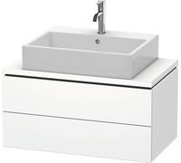 Duravit Meuble sous-lavabo L-Cube pour console, largeur 820mm, profondeur 477mm, 2 tiroirs, LC580701818, LC580701818, Colorazione: Bianco opaco Decor bianco opaco