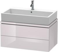 Duravit Meuble sous-lavabo L-Cube pour console, largeur 820mm, profondeur 477mm, 2 tiroirs, LC580702727, LC580702727, Colorazione: Laccato lucido bianco lilla lucido