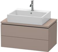Duravit Meuble sous-lavabo L-Cube pour console, largeur 820mm, profondeur 477mm, 2 tiroirs, LC580704343, LC580704343, Colorazione: Basalto opaco decoro opaco