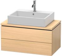 Duravit Meuble sous-lavabo L-Cube pour console, largeur 820mm, profondeur 477mm, 2 tiroirs, LC580707171, LC580707171, Colorazione: Rovere mediterraneo impiallacciato in vero legno