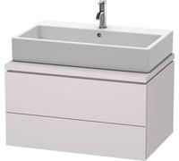 Duravit Meuble sous-lavabo L-Cube pour console, largeur 820mm, profondeur 547mm, 2 tiroirs, LC581708787, LC581708787, Colorazione: Laccato Bianco Lilla Seta opaco Laccato opaco