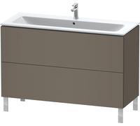 Duravit Meuble sous-lavabo L-Cube vertical, 2 tiroirs, largeur : 1220mm, pour ME by Starck 233612, LC662809090, LC662809090, Colorazione: Flanella Grigio seta opaco laccato opaco