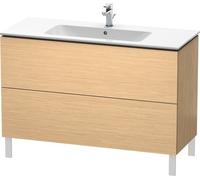 Duravit Meuble sous-lavabo L-Cube vertical, 2 tiroirs, largeur : 1220mm, pour ME by Starck 233612, LC662801212, LC662801212, Colorazione: Rovere spazzolato Impiallacciatura in vero legno