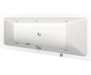 Duravit No.1 baignoire balnéo encastrée, trapèze, 1500x800mm, Jet Protect, 1 inclinaison du dossier à droite, blanc, 760505000JP1000, 760505000JP1000