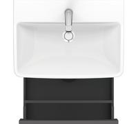 Duravit No.1 bâti-support pour lavabo, 1 tiroir, 590x426x478mm, avec découpe siphon, tiroir intérieur, N14382049490000, N14382049490000, Colorazione: Grafite opaco Decor