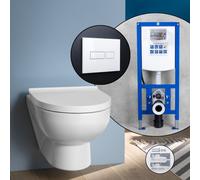 Duravit No.1 Compact set completo WC a parete con elemento incasso neeos,, 2575092000+16601WH#SET, No.1 bianco [WC > WC]