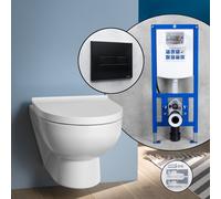 Duravit No.1 Compact set completo WC sospeso con elemento incasso neeos,, 2575090000+16601BM#SET, No.1 bianco [WC > WC con Elementi Incasso]