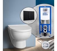 Duravit No.1 Compact set completo WC sospeso con elemento incasso neeos,, 2575090000+16791BM#SET, No.1 bianco [WC > WC con Elementi Incasso]