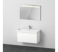 Duravit No.1 Ensemble de meubles 1000, incl. lavabo, meuble sous-lavabo, miroir, N10183018180000, N10183018180000, Colorazione: Bianco opaco Decor bianco opaco