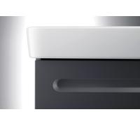 Duravit No.1 Ensemble de meubles 650, comprenant lavabo, meuble sous-lavabo, miroir, tiroir intérieur, découpe siphon, N10166049490000, N10166049490000, Colorazione: Grafite opaco Decor