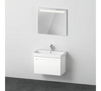Duravit No.1 Ensemble de meubles 800, incl. lavabo, meuble sous-lavabo, miroir, tiroir intérieur, N10168018180000, N10168018180000, Colorazione: Bianco opaco Decor bianco opaco