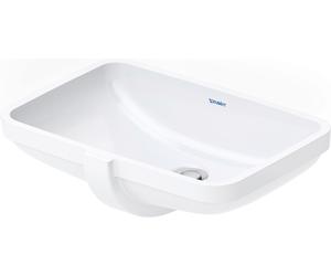 Duravit No.1 lavabo encastré, sans trou pour robinet, avec trop-plein, 525x380mm, dessous poncé, blanc, 03954900282, 03954900282